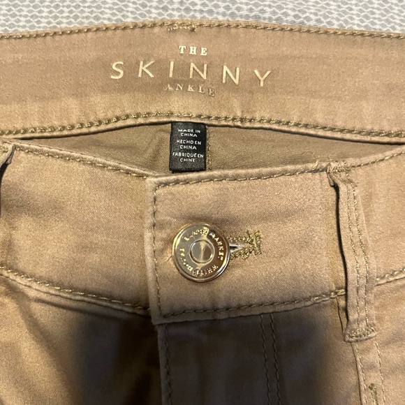 Skinny ancle pants olive green size 2 - Picture 4 of 6